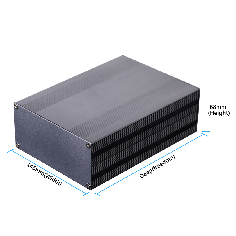 145*68线路板接线盒 铝机箱 仪表盒 金属壳体铝外壳壳体 铝盒定制