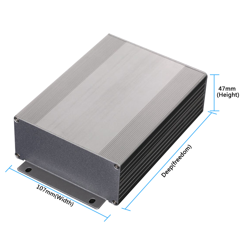 107*47-L aluminum power amplifier enclosure metal electronics box instrument enclosure