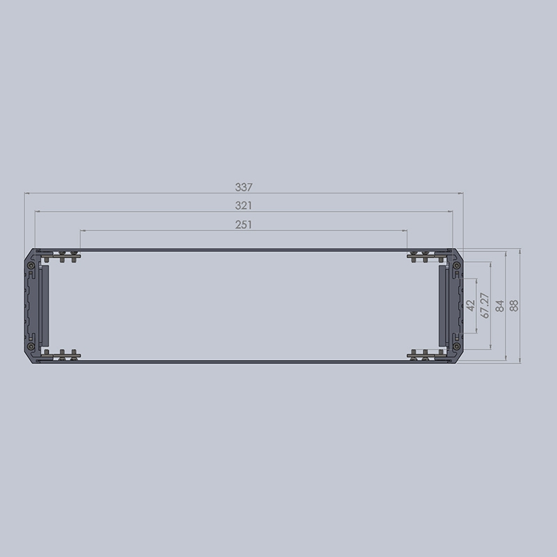 PE002-2U 337*2u*250 custom project enclosure electrical boxes chassis