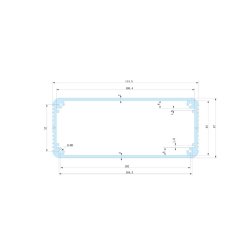 114.5x47-180 audio aluminium enclosure project box electrical enclosures uk