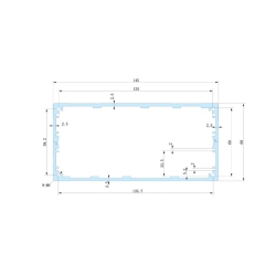 145x68-220 project enclosure audio power amplifier box aluminium alloy extrusion enclosure