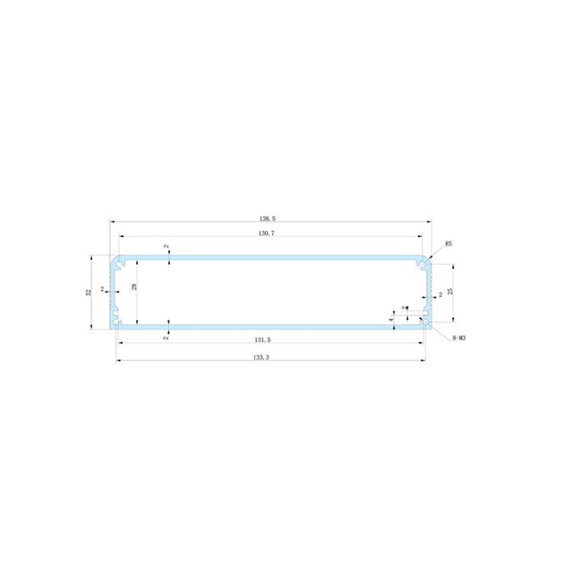 138x32-150 extruded aluminium enclosures audio rf transmitter chassis aluminium anodized box