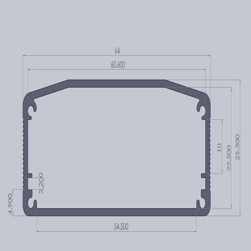 64x25.5-100 small aluminum amp enclosure box for electrical