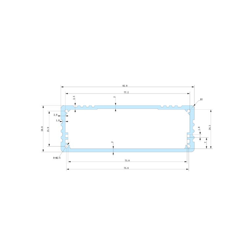 82.8x28.8-110 aluminium amplifier electronics enclosure for telecom equipment