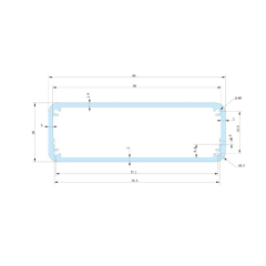 84x28-100 auto aluminium enclosures for electronics amplifier enclosure aluminum