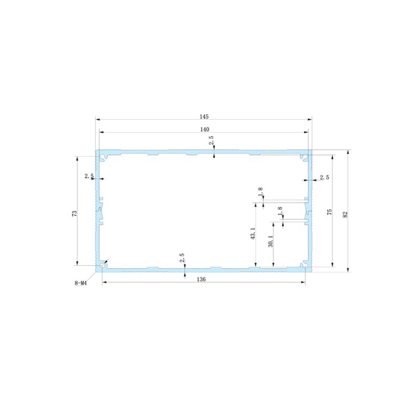 145x82-200 external electrical box aluminium box enclosure chassis case amplifier