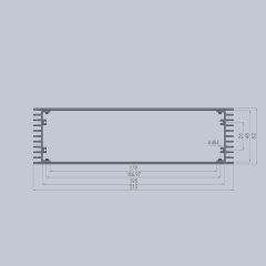 215*52-L aluminum chassis box metal project enclosure small clear electrical enclosure