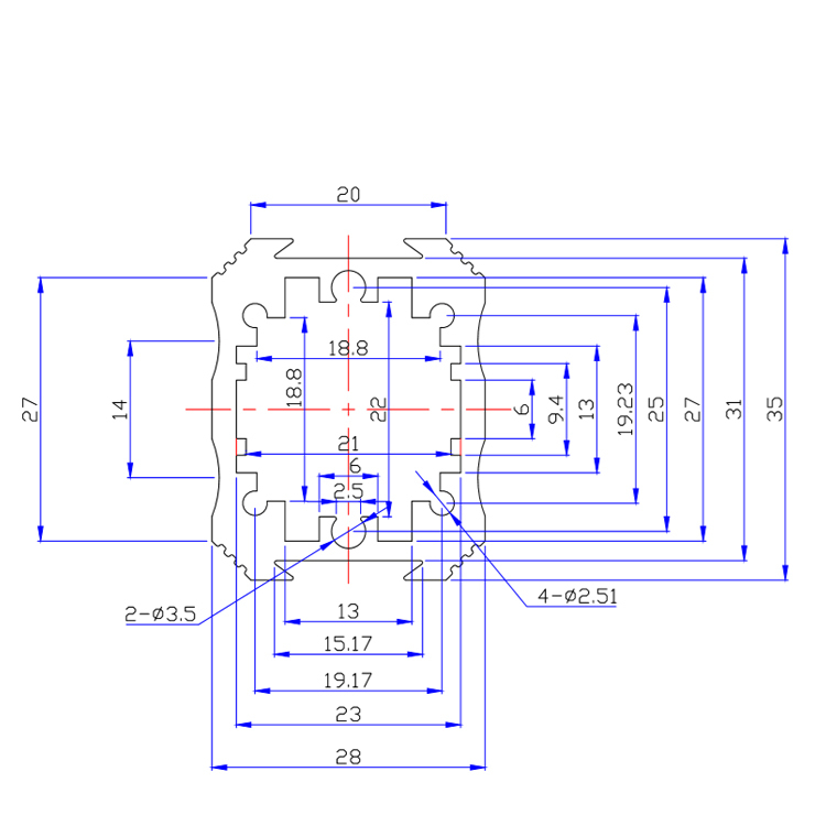 28*35 铝型材外壳