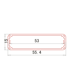 55*15aluminum housing box aluminium extrusions