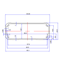 65*25aluminum pedal box aluminum amplifi case electronic product