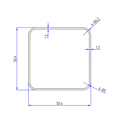 50*50XO新造型超量款铝外壳体外壳铝型材电源转换铝壳铝型材机箱