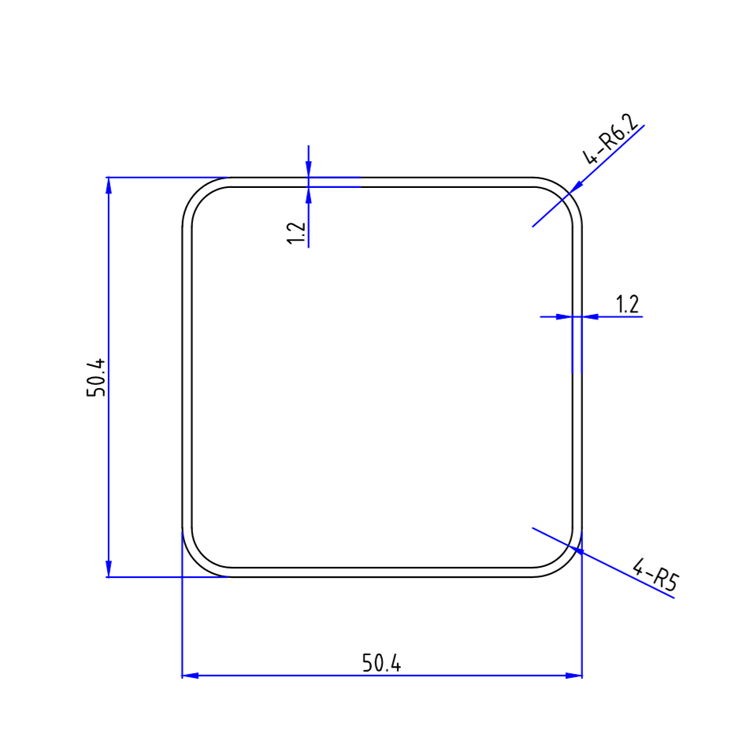 50*50XO新造型超量款铝外壳体外壳铝型材电源转换铝壳铝型材机箱