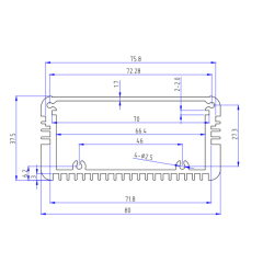 80*35Anodizing and powder coating smooth surface wall mount aluminum gps box used for gsm alarm system