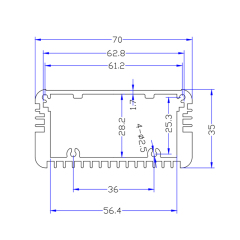 70*35aluminum project enclosure for portable power source