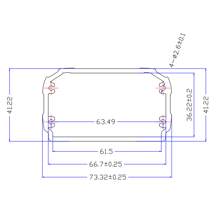 73*42电子控制器一体式铝型材外壳信号转换常用方形铝壳器控制盒