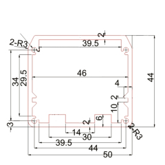 50*44PCB线路板小铝外壳体电源外壳逆变器散热铝型材变速器外壳盒