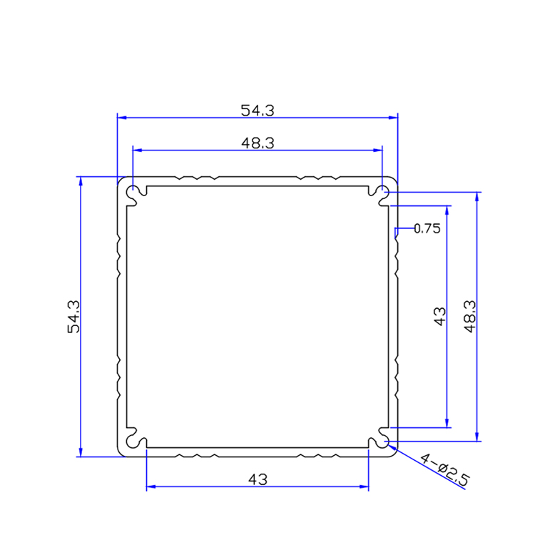 54*54逆变器外壳耳放PCB铝壳全铝外壳电力通信工业铝型材金属外壳