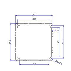 54*54Aluminum high quality amplifier extruded enclosure