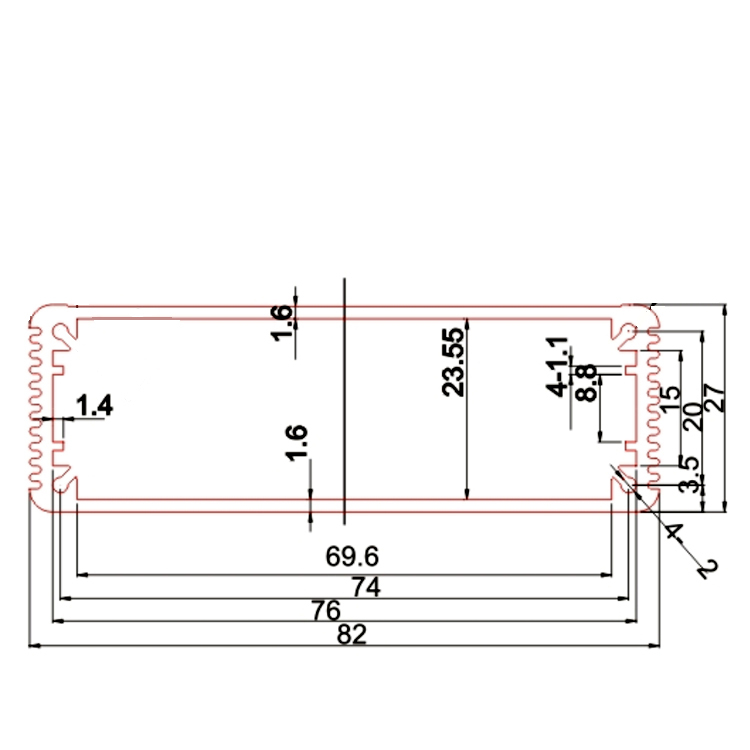 82*27best anodized brushed extruded aluminum enclosures