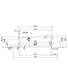 104*28.5China Market of Electronical Concluding Aluminum Controller Box Enclosure for LED Device