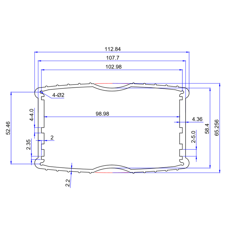 133*65移动电源铝型材外壳/电子元器件DIY铝盒/控制器铝壳体