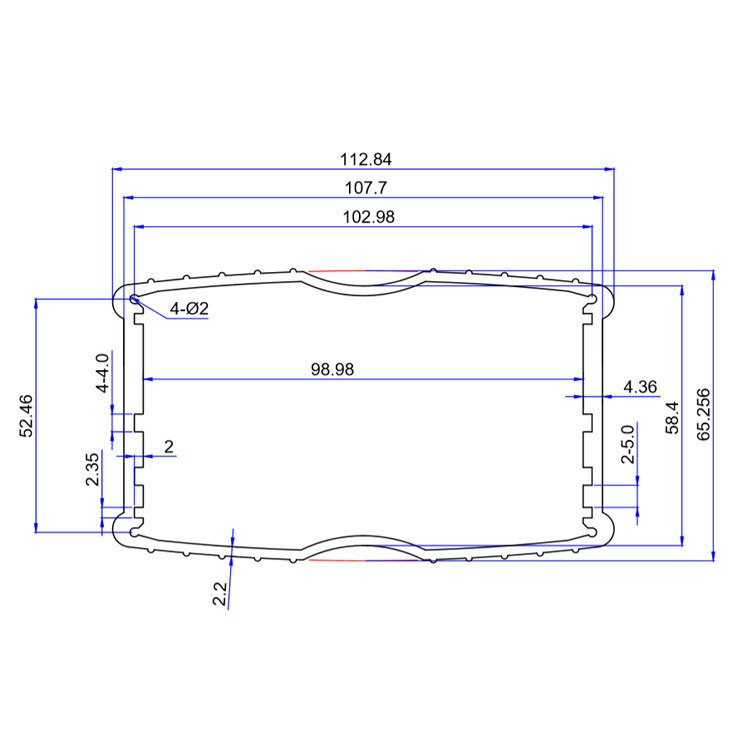 133*65Color changed available wall-mounted aluminum enclosure with panels