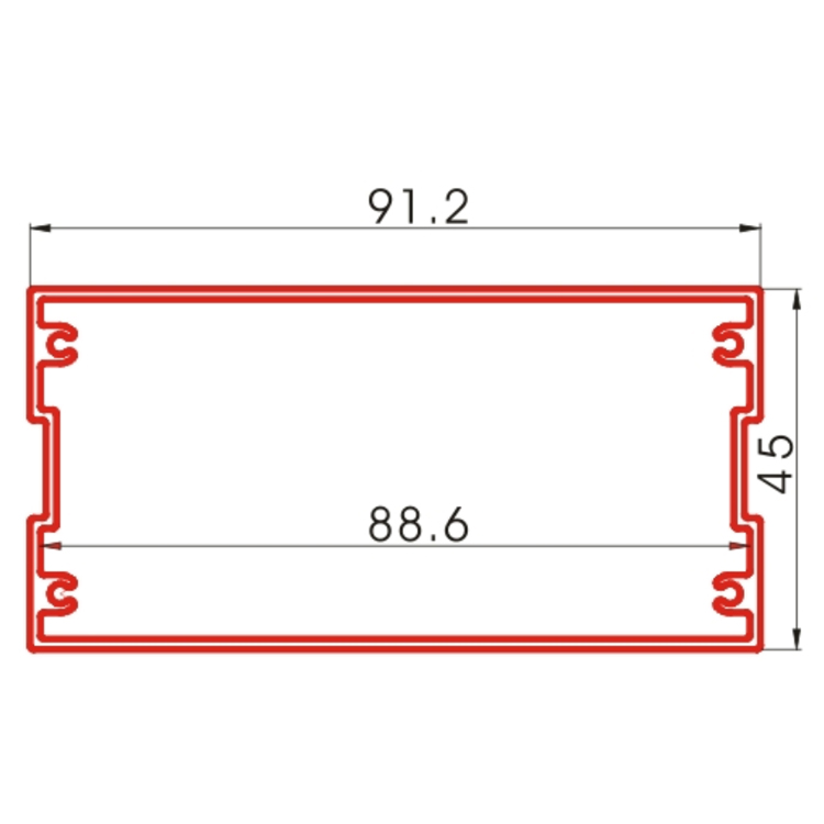 91*45显示器外壳线路板PCB铝外壳手持外壳电器盒铝型材外壳逆变器