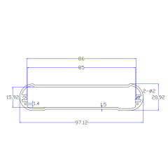 97*21China electronics extruded small anodized aluminum metal box