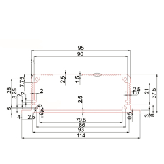 114*37.5China Suppliers New Quality Extruded Aluminum Enclosure profile extruded housing