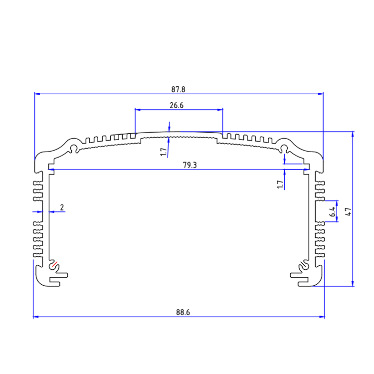 88*47Aluminium Enclosure electronics Manufacturer wall mounted weatherproof enclosures for power supply