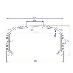 88*47PCB线路板接线盒子铝盒分体盒电器转换分支器铝壳带耳朵壳体