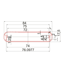 84*17.5Best selling aluminium profile case for electronics device