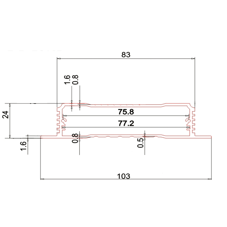 103*24china manufacturer Junction Box Type aluminum extrusion case