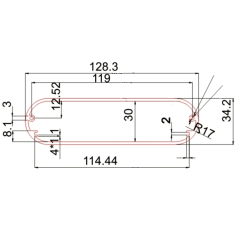 128*34Chinese manufacture supplier electronics products heat sink extrusion aluminum profiles