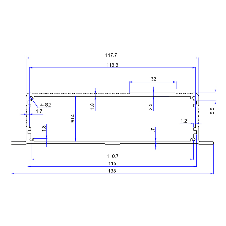 138*35Complete custom aluminum power amplifier enclosure electronical junction box