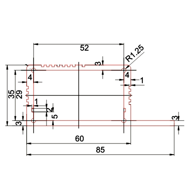 85*35激光灯小功放常用3ds铝壳全铝功放机箱变频器铝型材外壳diy