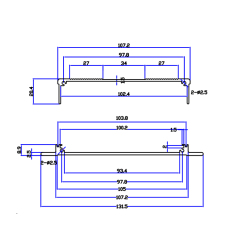 131*27aluminium enclosure box for Circuit board Signal transmitter with cutholes and silkscreen