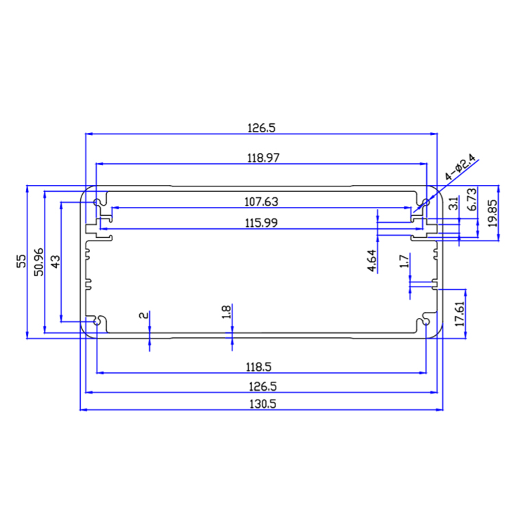 130*56chinese manufacturer aluminum electrical enclosures