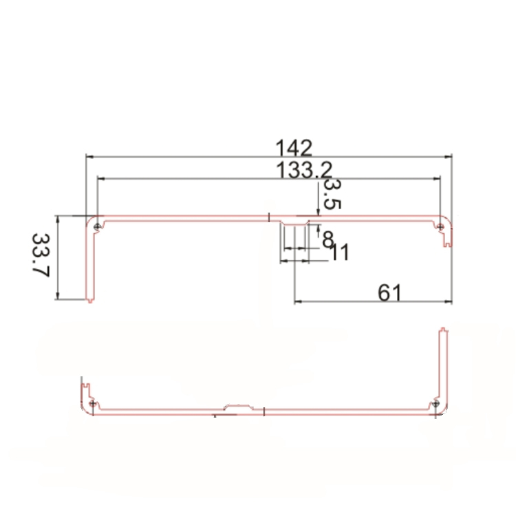 142*45胆机小功放铝盒分体式能效积分器壳体PCB板铝外壳仪器仪表142*45胆机小功放铝盒分体式能效积分器壳体PCB板铝外壳仪器仪表