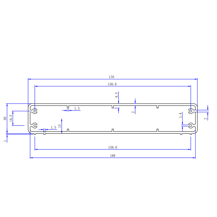 170*31Custom extruded aluminum Heatsink ,aluminum hdd enclosre,electronic extrusion enclosure/case/housing/shell