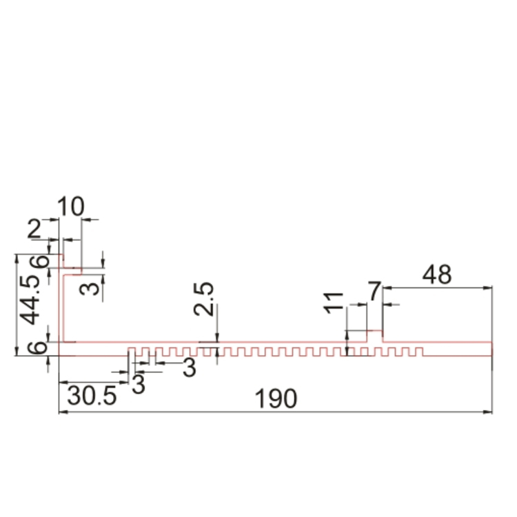 190*44.5分体控制器DIY铝盒视频接收机铝外壳音频播放器解码器铝