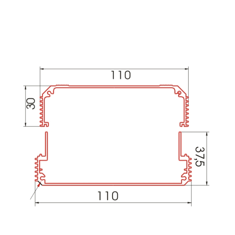 110*50Aluminum Chassis DIY Case Electronics Custom Enclosure for Power Supplier, GPS Tracker and Wifi/Hifi