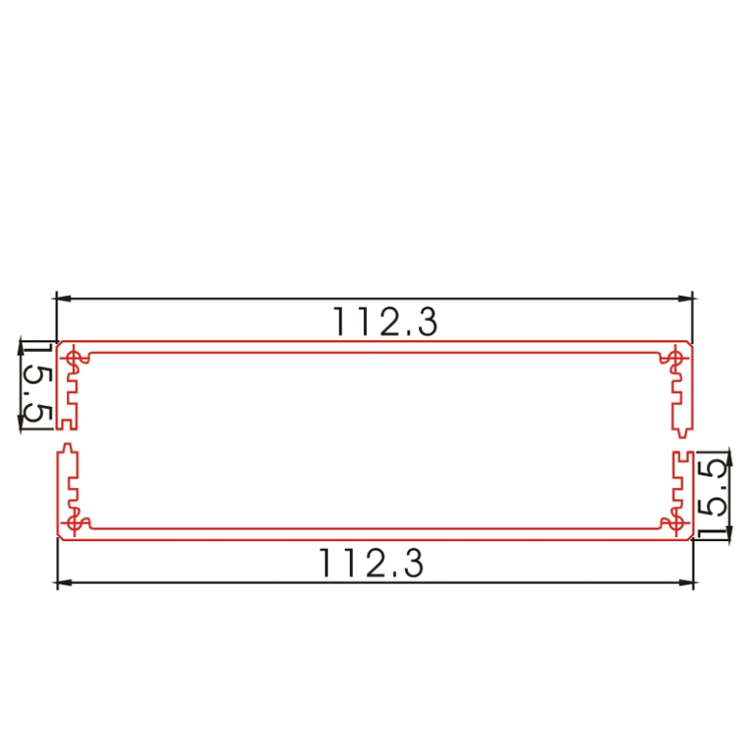 112*31aluminium OEM extruded enclosure injection molded case plate electrical metal boxes electronic enclosures