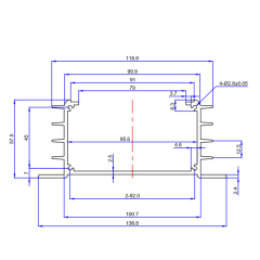 138.5*57Aluminum box enclosure case project electronic for pcb diy with mount bracket panel wireless audio transceiver