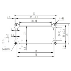 PG004 90-45 IP68 waterproof Enclosure