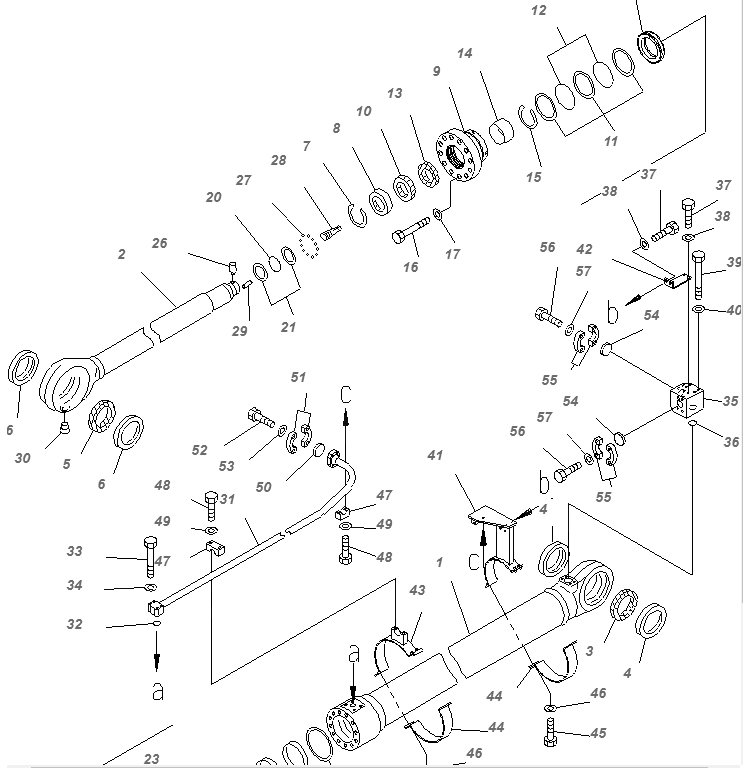 707-99-76010 Hydraulic Cylinder seal kit