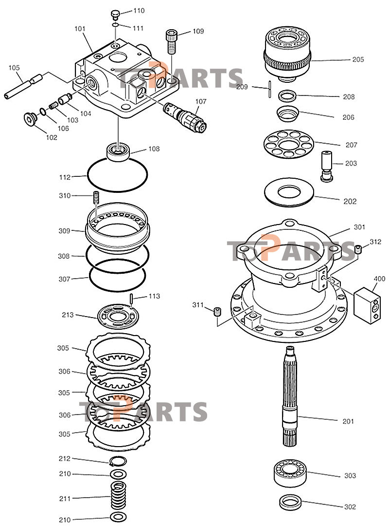 K9008336 Swing motor seal kit