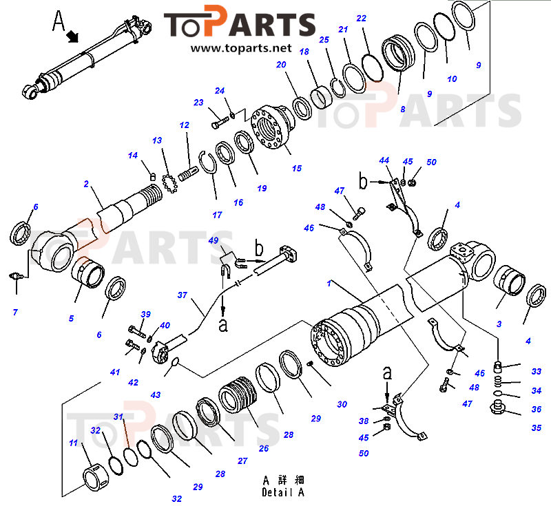 707-01-0j251 Arm Cylinder For Pc200-8