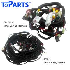 0001835 Internal 0001836 External Wiring Harness for Hitachi Excavator EX200-3