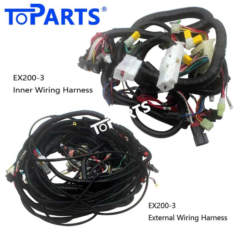 0001835 Internal 0001836 External Wiring Harness for Hitachi Excavator EX200-3